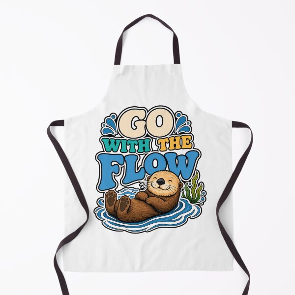 Item preview, Go With The Flow Otter Floating Nature Animal designed and sold by WeirdlyMild.