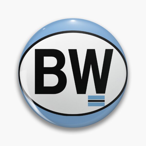 Item preview, Botswana BW Oval Country Code Sticker designed and sold by The Digital Compass.