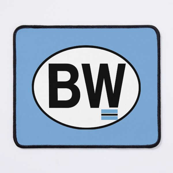 Item preview, Botswana BW Oval Country Code Sticker designed and sold by The Digital Compass.