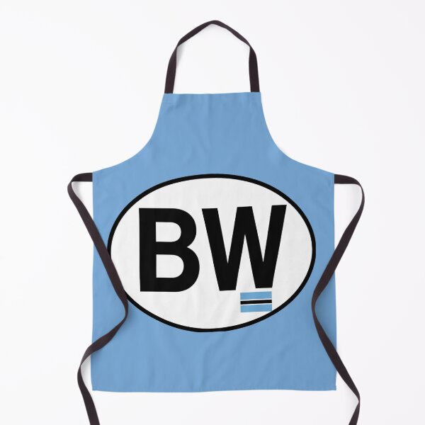 Item preview, Botswana BW Oval Country Code Sticker designed and sold by The Digital Compass.
