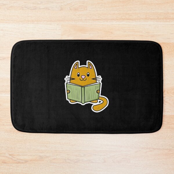 Item preview, cute cat reading - cozy and colors autumn designed and sold by CHIRONDesignerwannabe.