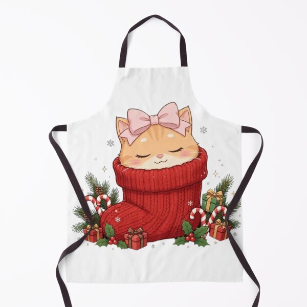 Item preview, Christmas Stocking Cat Sleeping In Sock designed and sold by Moody Vibes Studio.