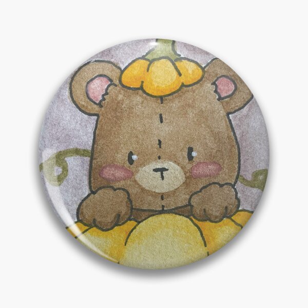 Item preview, Teddy Bear in a Pumpkin in Watercolor designed and sold by GreenTStudio.