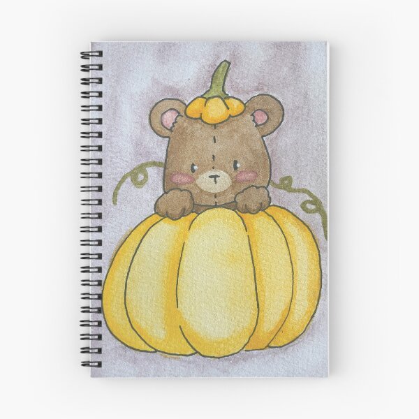 Item preview, Teddy Bear in a Pumpkin in Watercolor designed and sold by GreenTStudio.