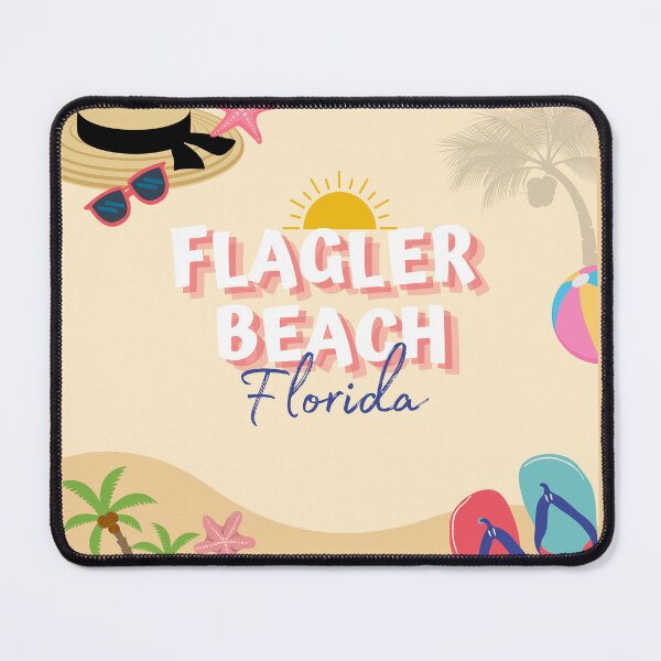 Item preview, Flagler Beach Florida Flat Lay Beach Art | Vacation Souvenir Design designed and sold by DonnaRaine.