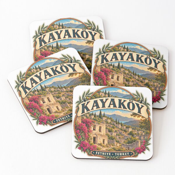 Item preview, Kayakoy Ghost Village Vintage Travel Badge | Fethiye Turkey Heritage Sticker designed and sold by DreamPaw Studio.