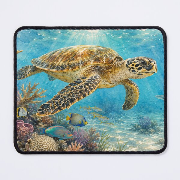 Item preview, Caribbean Hawksbill Sea Turtle – Landscape designed and sold by Island Pace Design.