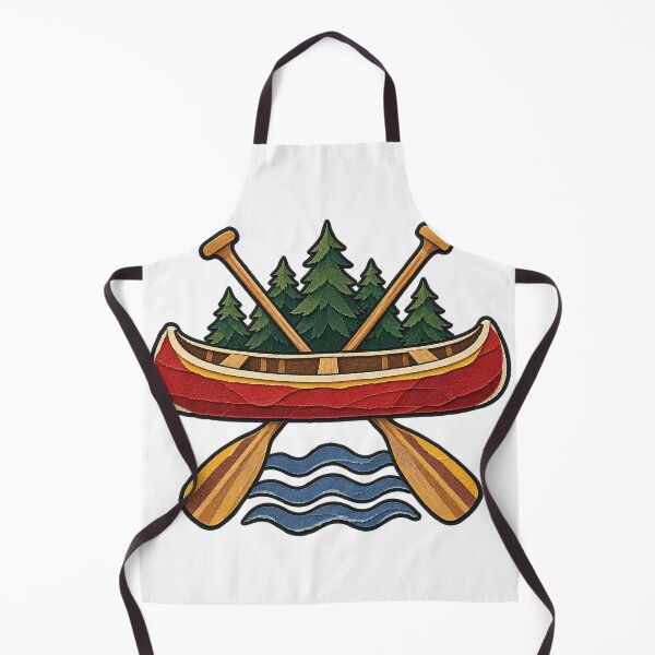 Item preview, Red Canoe and Crossed Paddles Lake Paddler Emblem designed and sold by eignvalue.