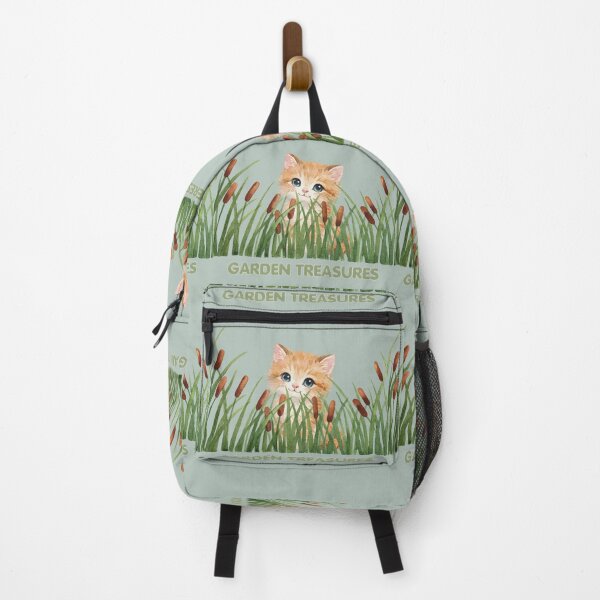 Item preview, Cat in seasonal grasses - Garden treasure designed and sold by 247DesignStudio.