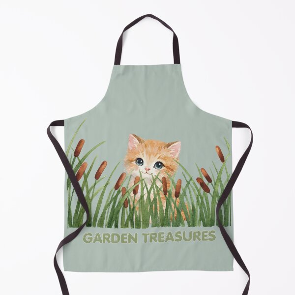 Item preview, Cat in seasonal grasses - Garden treasure designed and sold by 247DesignStudio.
