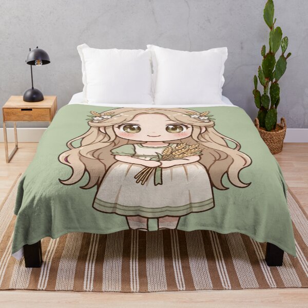 Item preview, Cute Virgo Zodiac Girl – Cottagecore Chibi Maiden designed and sold by Alcyone-Blue.