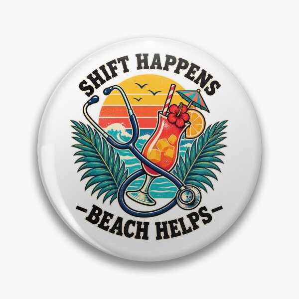 Item preview, Shift Happens Beach Helps Vintage Nurse Vacation designed and sold by urbinet.