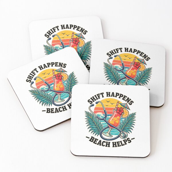 Item preview, Shift Happens Beach Helps Vintage Nurse Vacation designed and sold by urbinet.