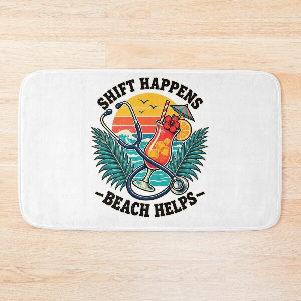 Item preview, Shift Happens Beach Helps Vintage Nurse Vacation designed and sold by urbinet.