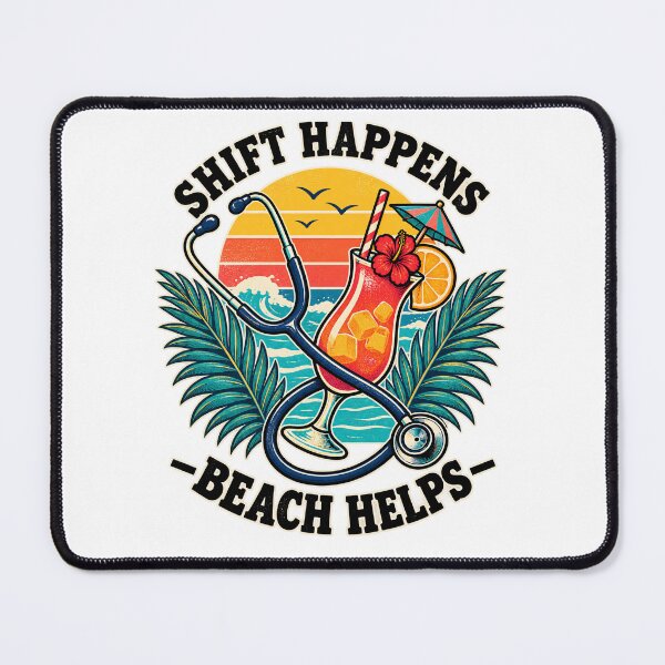 Item preview, Shift Happens Beach Helps Vintage Nurse Vacation designed and sold by urbinet.