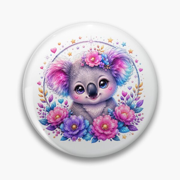 Item preview, Cute Rainbow Koala with Magical Flowers designed and sold by MySthore.