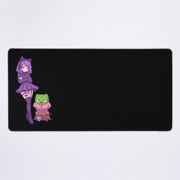 Item preview, Goth Anime Girl & Unamused Owl Duo: Lily & Duo E-Girl Aesthetic designed and sold by CuteKats.
