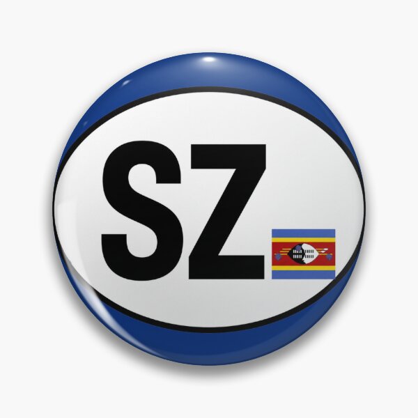 Item preview, Eswatini SZ Oval Country Code Sticker designed and sold by The Digital Compass.