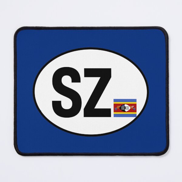 Item preview, Eswatini SZ Oval Country Code Sticker designed and sold by The Digital Compass.