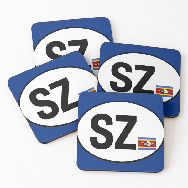 Item preview, Eswatini SZ Oval Country Code Sticker designed and sold by The Digital Compass.