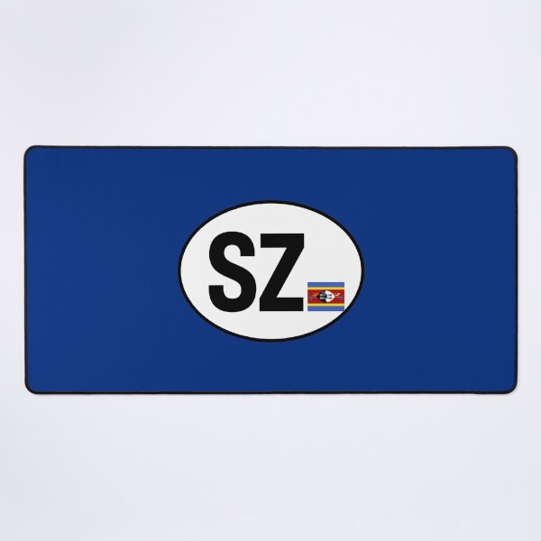 Item preview, Eswatini SZ Oval Country Code Sticker designed and sold by The Digital Compass.