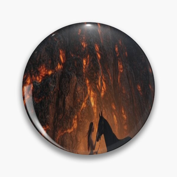 Item preview, Woman and Horse by Fiery Canyon Dark Fantasy Art Print designed and sold by AfresStudio.