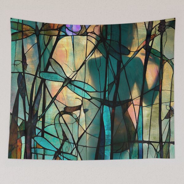 Item preview, Nouvessence - Hidden Woman with Dragonflies in Art Nouveau style (15/44) designed and sold by sabantha.