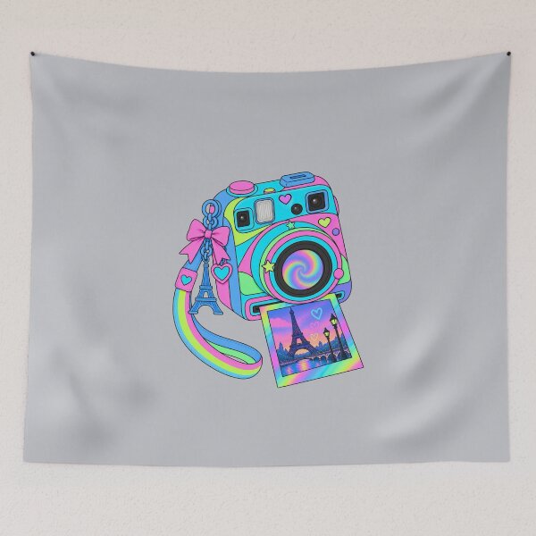 Item preview, Paris Snapshot – Colorful Retro Camera T-Shirt designed and sold by Aimetoi.