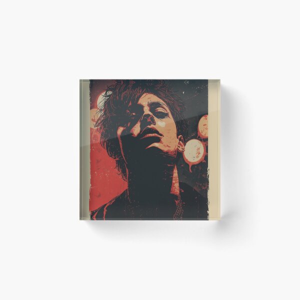 Item preview, Goth Rock Star Portrait Distressed Grunge designed and sold by ERODED SELF.
