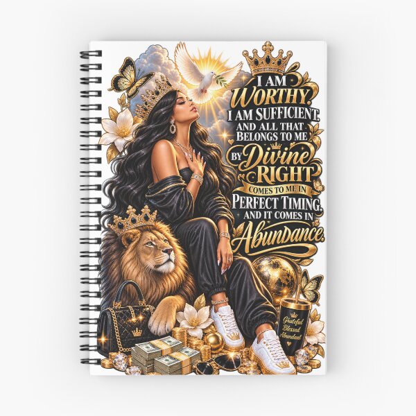 Item preview, Divine Right and Abundance - Spiritual Black Woman Manifestation Art  designed and sold by LC&LCPlatform.