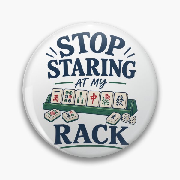 Item preview, Mahjong Humor - Stop Staring At My Rack  designed and sold by CampAndCoast.