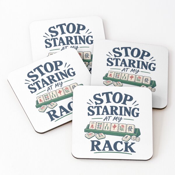 Item preview, Mahjong Humor - Stop Staring At My Rack  designed and sold by CampAndCoast.