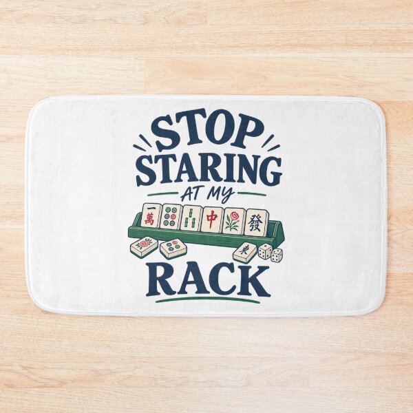 Item preview, Mahjong Humor - Stop Staring At My Rack  designed and sold by CampAndCoast.