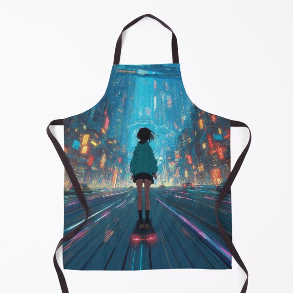 Item preview, Girl on skateboard racing through city streets designed and sold by Vijaeyashimma.