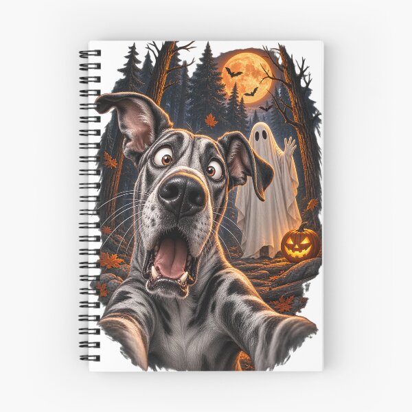 Item preview, Funny Great Dane T-Shirt, Spooky Great Dane Selfie with Ghost Halloween Dog, Great Dane Lover Gift, Spooky Dog Mom Graphic Tee designed and sold by OUICHA.