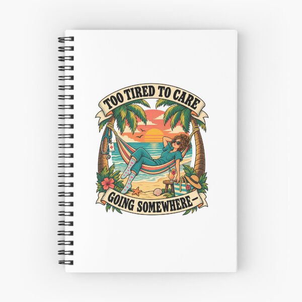 Item preview, Too Tired to Care Going Somewhere Funny Vintage Nurse Vacation designed and sold by urbinet.