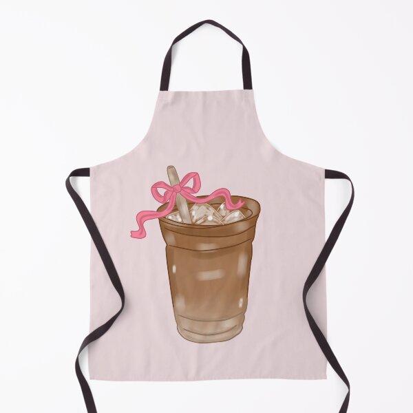 Item preview, Kawaii Iced Coffee with Pink Ribbon – Cozy Coffee Lover Art designed and sold by Kanikawaii.