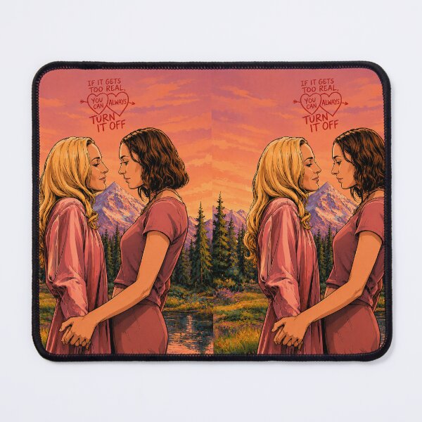 Item preview, Hannah Einbinder and Gillian Anderson, Camp Miasma: If it gets too real, you can always turn it off (fan art) designed and sold by PopCultureAndStuff.