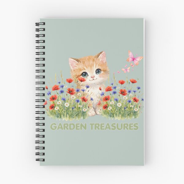 Item preview, Garden treasures - Cat and butterflies designed and sold by 247DesignStudio.