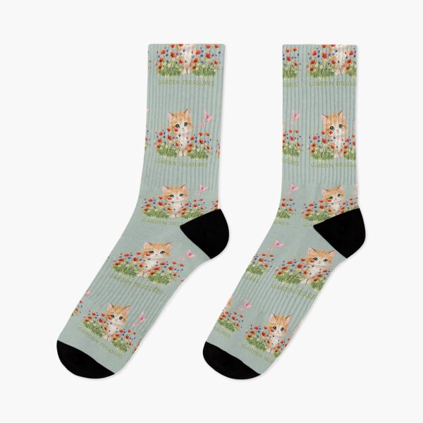 Item preview, Garden treasures - Cat and butterflies designed and sold by 247DesignStudio.