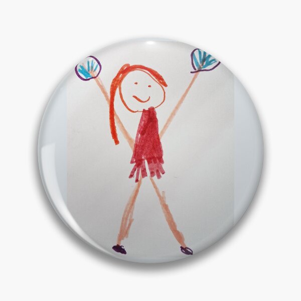 Item preview, The Happy Cheerleader - Original Kids Art designed and sold by TwoLinesArt.