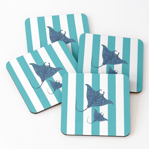 Item preview, Manta ray and turquoise stripes designed and sold by Ana Gorozpe.
