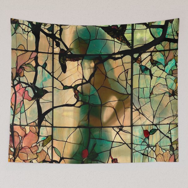 Item preview, Nouvessence - Hidden Woman with Hummingbirds and Magnolias in Art Nouveau (18/44) designed and sold by sabantha.