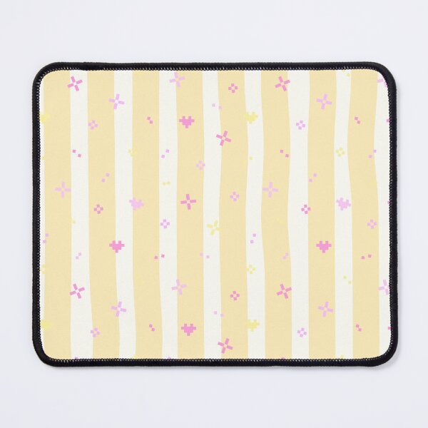 Item preview, cute pink and yellow pixel hearts pattern designed and sold by HANI'SWORLD.