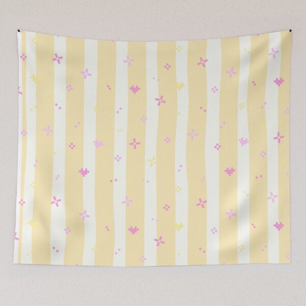 Item preview, cute pink and yellow pixel hearts pattern  designed and sold by HANI'SWORLD.