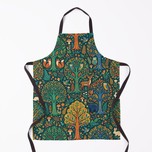 Item preview, Midnight Forest Owls Pattern Dark Blue & Green designed and sold by 21 Dragonflies.
