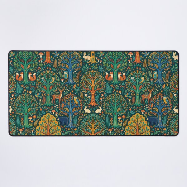 Item preview, Midnight Forest Owls Pattern Dark Blue & Green designed and sold by 21 Dragonflies.