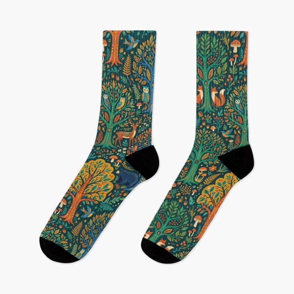 Item preview, Midnight Forest Owls Pattern Dark Blue & Green designed and sold by 21 Dragonflies.