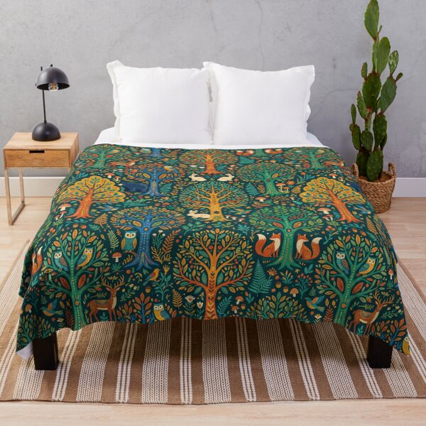 Item preview, Midnight Forest Owls Pattern Dark Blue & Green designed and sold by 21 Dragonflies.