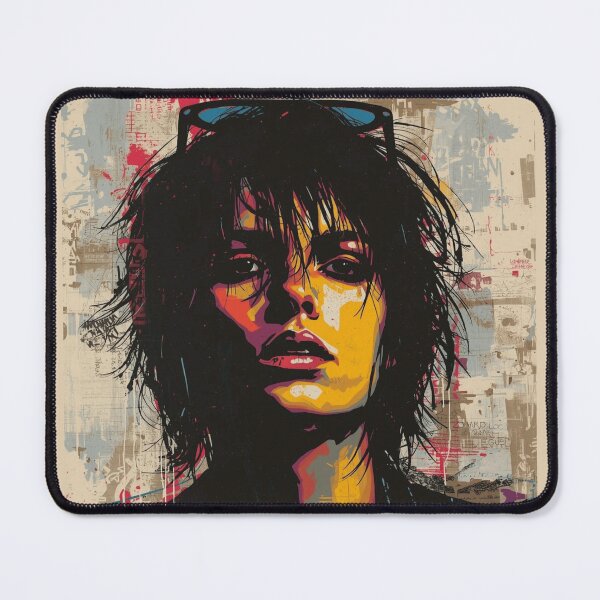 Item preview, Cyber Goth Girl Portrait Vintage Collage designed and sold by ERODED SELF.